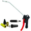 Pistol Grip Blow Gun, 10" Extended Reach + Starter Accessory Kit, 90 MAX PSI