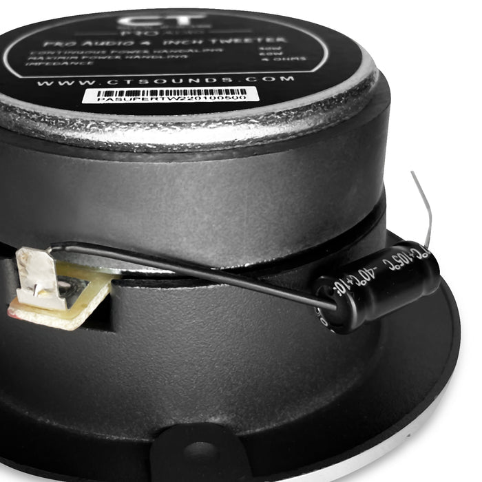 PRO-4-TWT // 4" 180 Watt Aluminum Super Tweeters, Pair