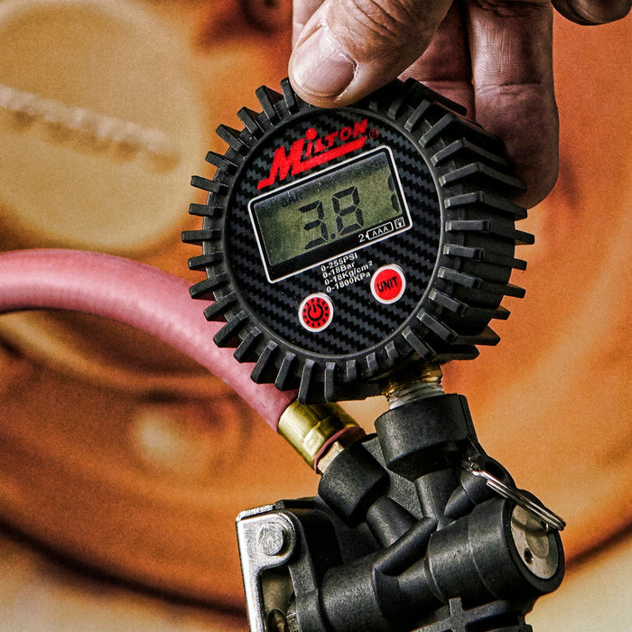 Pro Digital Tire Inflator/Pressure Pistol Grip Gauge - Ball Foot Air Chuck w/Clip, 36" Hose
