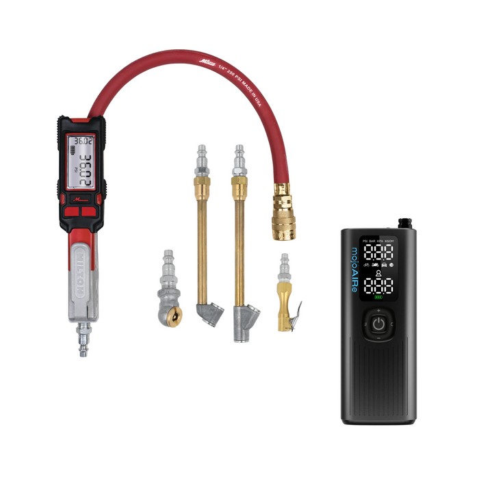 Pro Series Inflator Bundle: Precision Digital Tire Inflator & Pressure Gauge + mojoAIRe® Portable Tire Inflator
