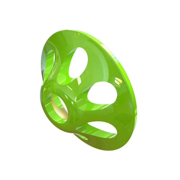 Bright chartreuse Pro Sportfisher Ultra Sonic Disc in 11mm size, designed for high visibility and movement in stained water.