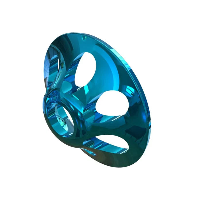Shimmering blue metallic Pro Sportfisher Ultra Sonic Disc in 11mm, ideal for adding flash and contrast to tube flies.
