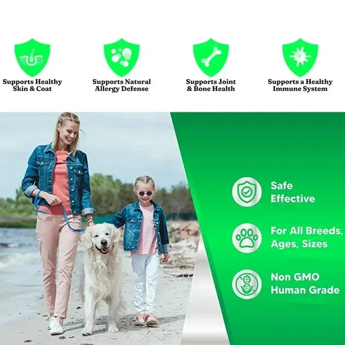 Pure Salmon Oil for Dogs | Natural Omega 3, 6 & 9 Pet Supplement