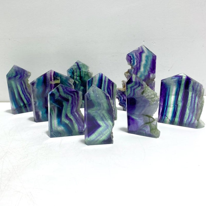 Rainbow Fluorite Raw Side Point Tower Wholesale - Wholesale Crystals
