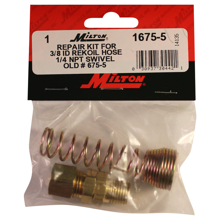 Rekoil Hose End, 3/8" ID MNPT, Replacement (Pack of 5)
