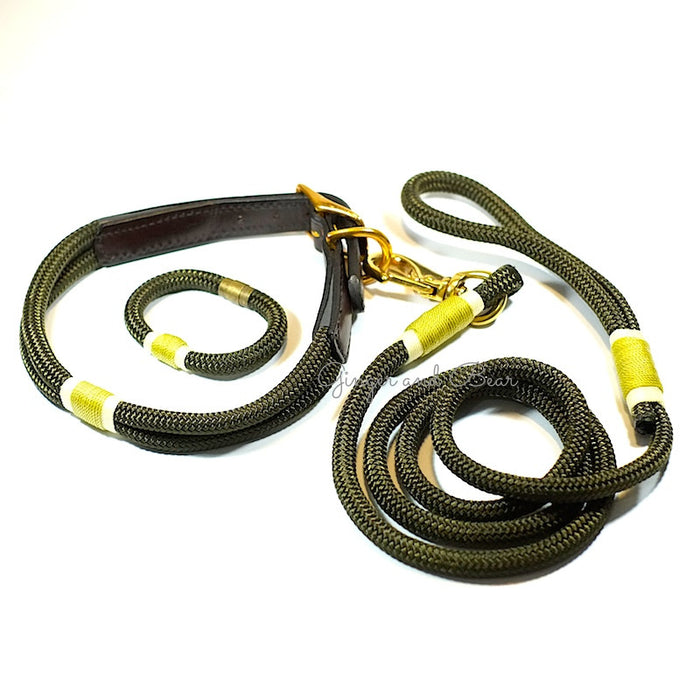 Rugged Hudson Collar: Gold & Olive