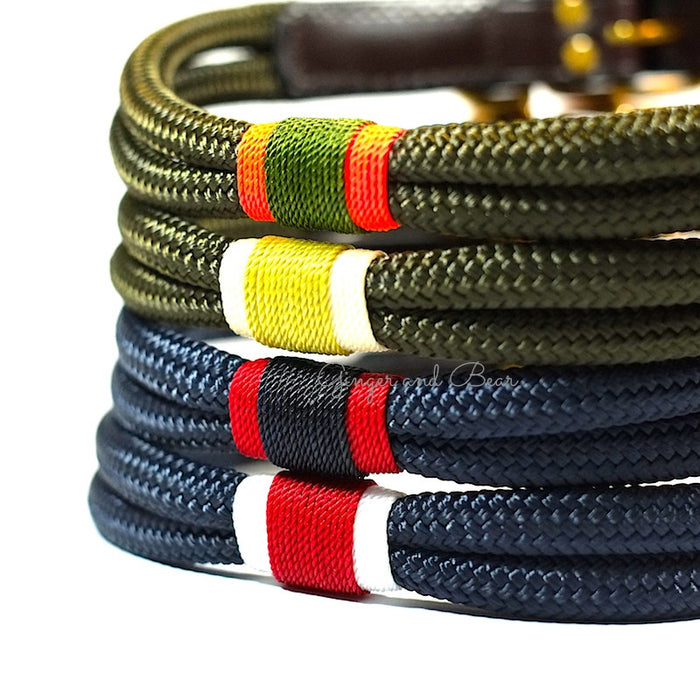 Rugged Hudson Collar: Patriot Navy with Leather buckle