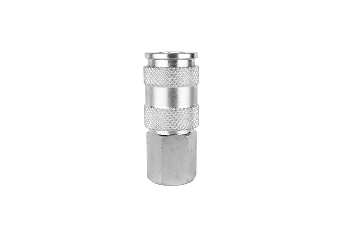 S-766ST - Milton® 3/8" FNPT High Flow (V-Style) Quick-Connect Steel Coupler (Sold Individually)