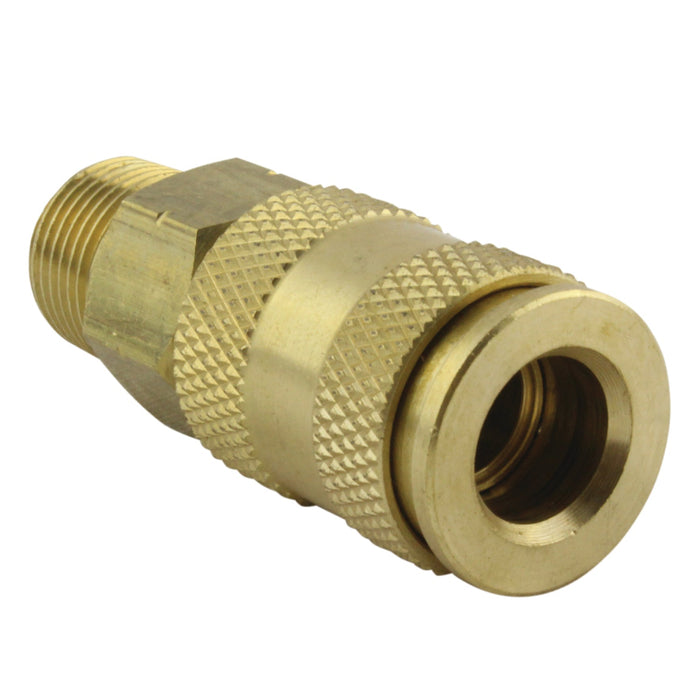 S-767W - Milton® 3/8" MNPT High Flow (V-Style) Quick-Connect Brass Coupler (Sold Individually)