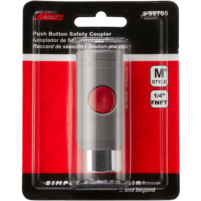 Safety Air Coupler, M-Style 1/4" FNPT Fitting