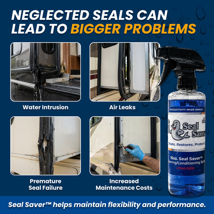 Seal Saver RV Slide-Out Rubber Seal Cleaner 16 oz, Conditioner & Protectant Seals