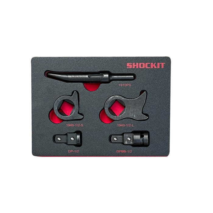 SHOCKIT® Kentucky Kicker 1/2” Driver Kit in HD EVA Foam, Remove Seized Nuts Bolts – 5 Piece