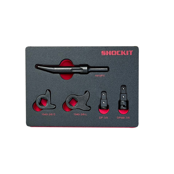 SHOCKIT® Kentucky Kicker 3/8” Driver Kit in HD EVA Foam, Remove Seized Nuts Bolts – 5 Piece
