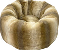 ETH FAUX FUR ROUND BED BROWN 19 INCH