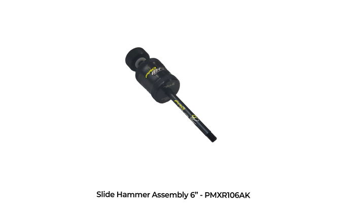 Slide Hammer Assembly 6” 11” 18" w/Chrome Nut and Knob Versions