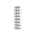 2 Month Supply - The Sonicsmooth Clear Refill Tips by Michael Todd Beauty is a white plastic holder containing nine replaceable razor blade cartridges, each with medical-grade safety tips arranged in a vertical column.