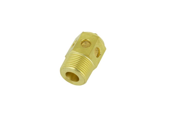 Speed Control Exhaust Muffler, 3/4” MNPT - 40 Micron Sintered Bronze Silencer/Diffuse Air & Noise Reducer