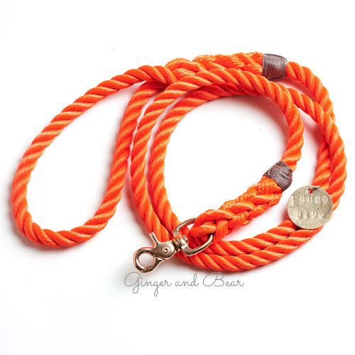 Standard Rope Dog Leash, Orange [FINAL SALE]