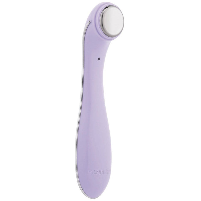 A purple Stay Balanced skincare delivery system with a silver handle for a flawless look by Michael Todd Beauty.