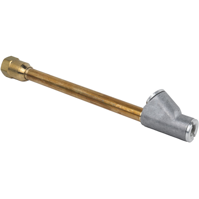 Straight Foot Dual-Head Air Chuck Tire Pressure Gauge, 1/4"