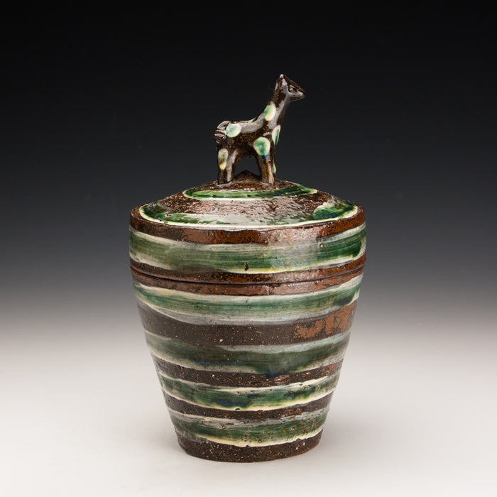Striped Giraffe Jar