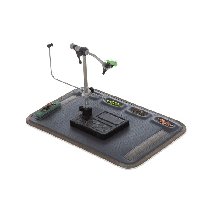 Tailwater Fly Tying Kit by Fishpond featuring organized compartments, durable fabric, and tool storage for fly tying at home or on the go.