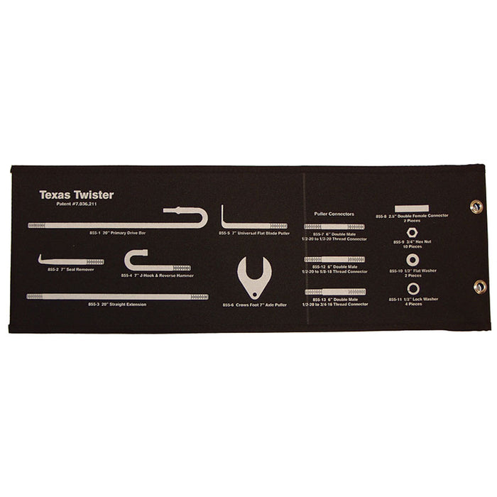 Texas Twister Pneumatic Slider Hammer Pulling Kit - 34 Pieces - LT855A