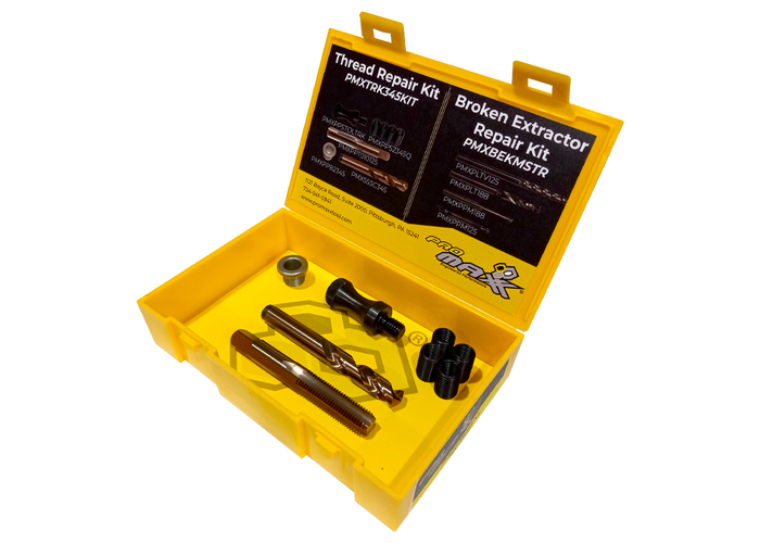 Thread Repair Kit with 8MM Black Oxide Inserts For Exhaust Manifold Bolts And More