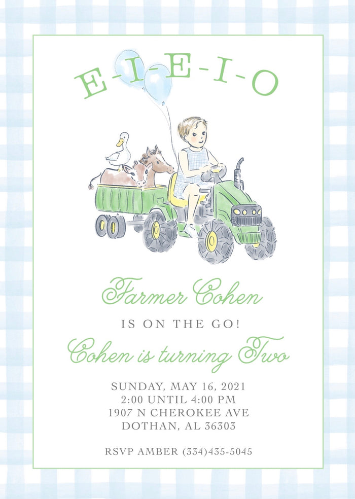 Tractor Invitations