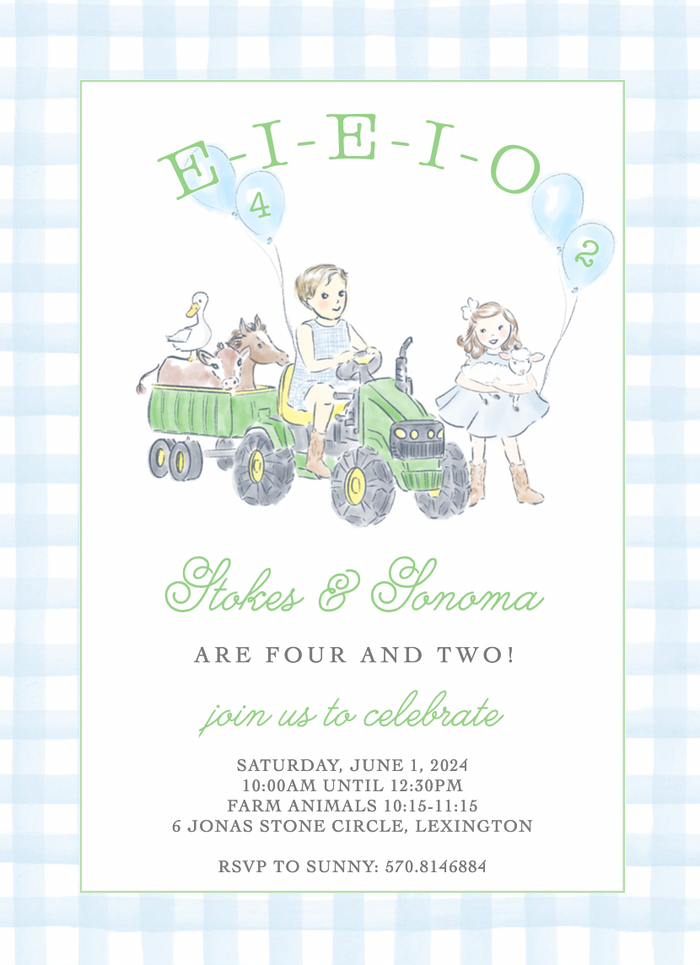 Tractor Invitations