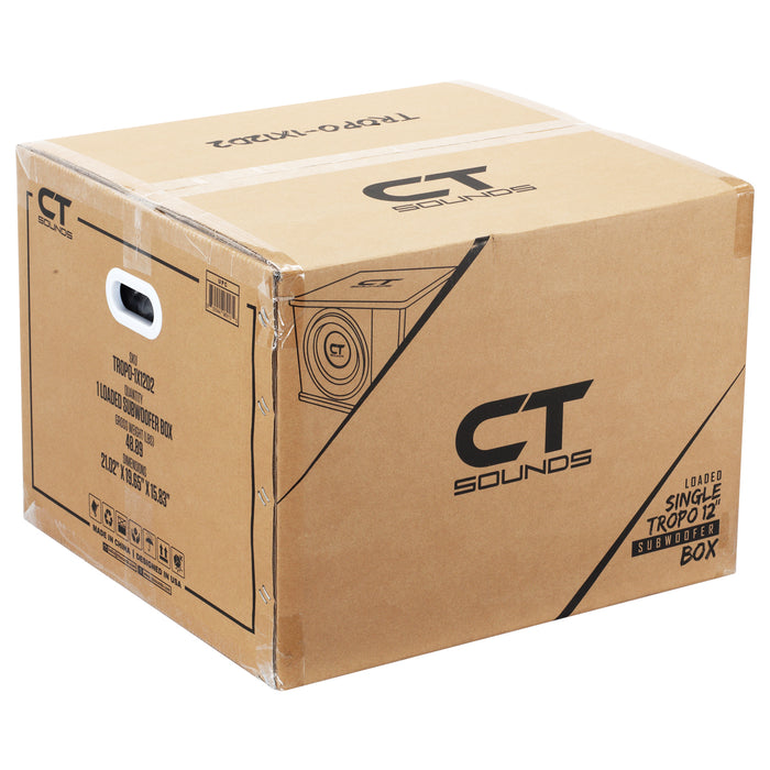 TROPO-1X12D2 // Single 12” 1300W Loaded Ported Car Subwoofer Box