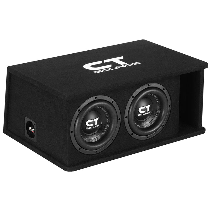 TROPO-2X8D4 // Dual 8” 1600W Loaded Ported Car Subwoofer Box