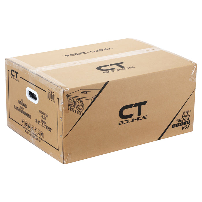 TROPO-2X8D4 // Dual 8” 1600W Loaded Ported Car Subwoofer Box