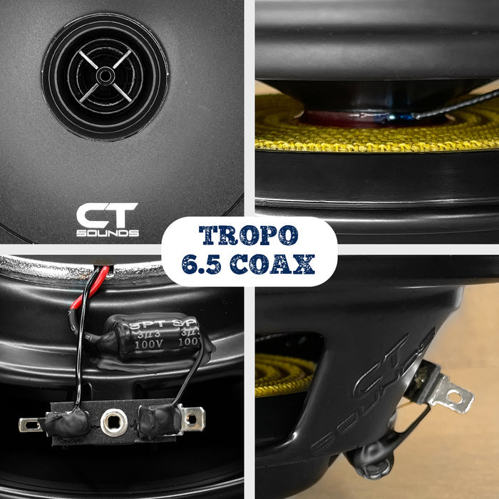 TROPO-6-5-COX // 80 Watts RMS 6.5" Shallow-Mount Car Speakers, Pair