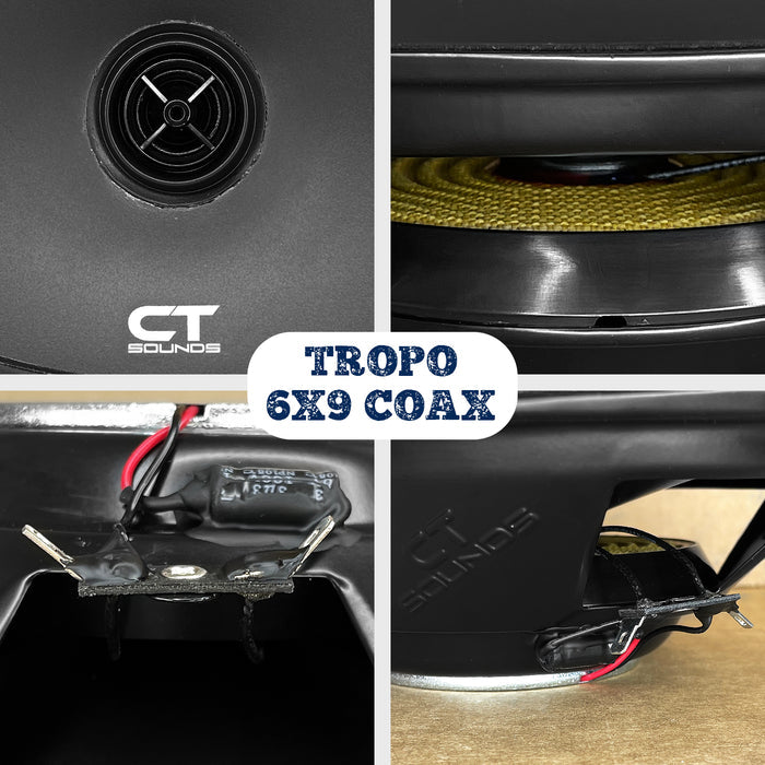 TROPO-6X9-COX // 80 Watts RMS 6x9" Shallow-Mount Car Speakers, Pair