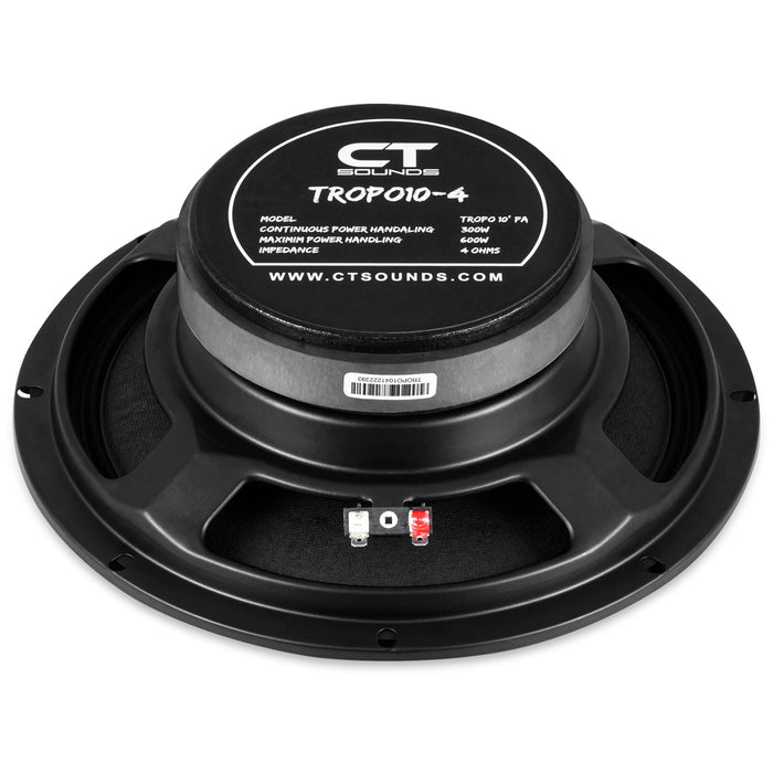 TROPO10-4 // 300 Watts RMS 10” Shallow Midrange Speaker