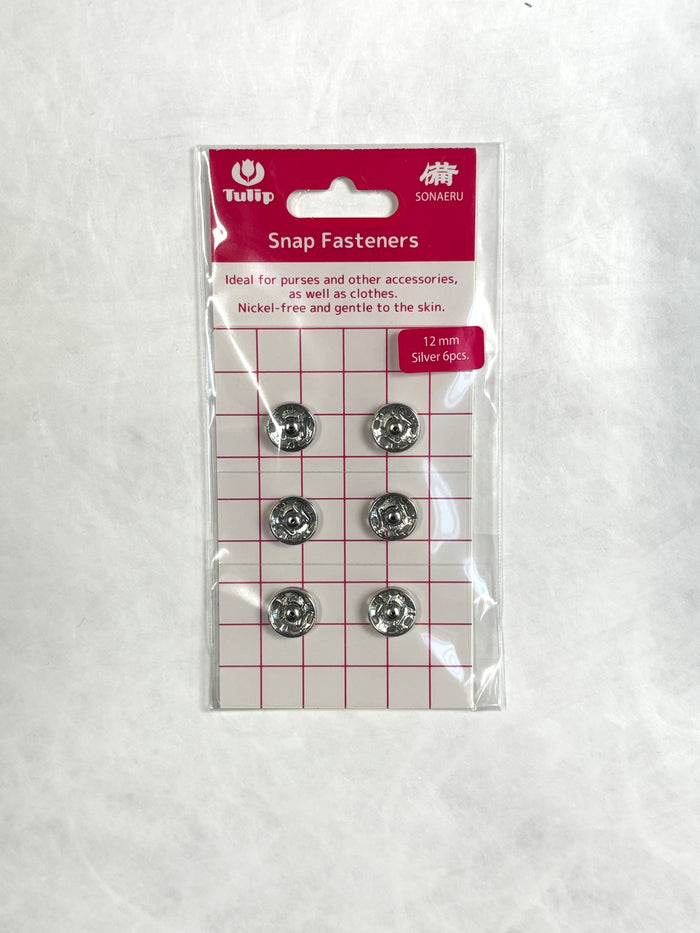 Tulip - "Sonaeru 備" Snap Fasteners Various Sizes 7mm to 21mm - Silver