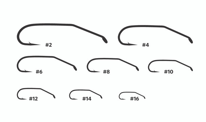 U-Series Down Eye Round Bend Hook (U106) by Umpqua