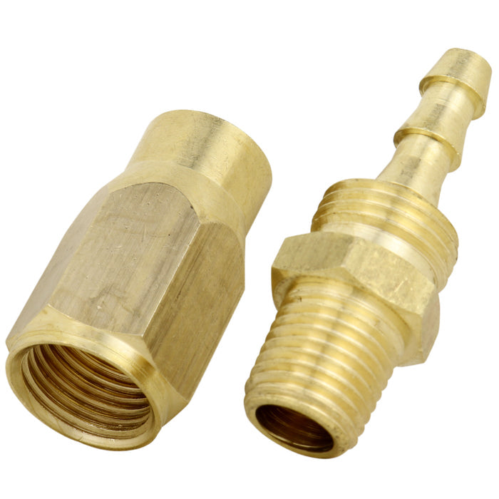 ULR Hose 1/4" Air Hose Assembly Repair Fitting - 1/4" MNPT Fixed