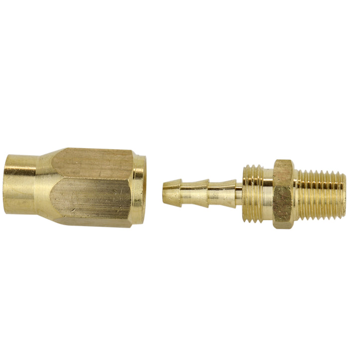 ULR Hose 1/4" Air Hose Assembly Repair Fitting - 1/4" MNPT Fixed