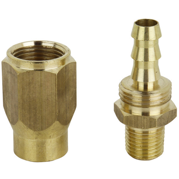 ULR Hose 3/8" Air Hose Assembly Repair Fitting - 1/4" MNPT Fixed