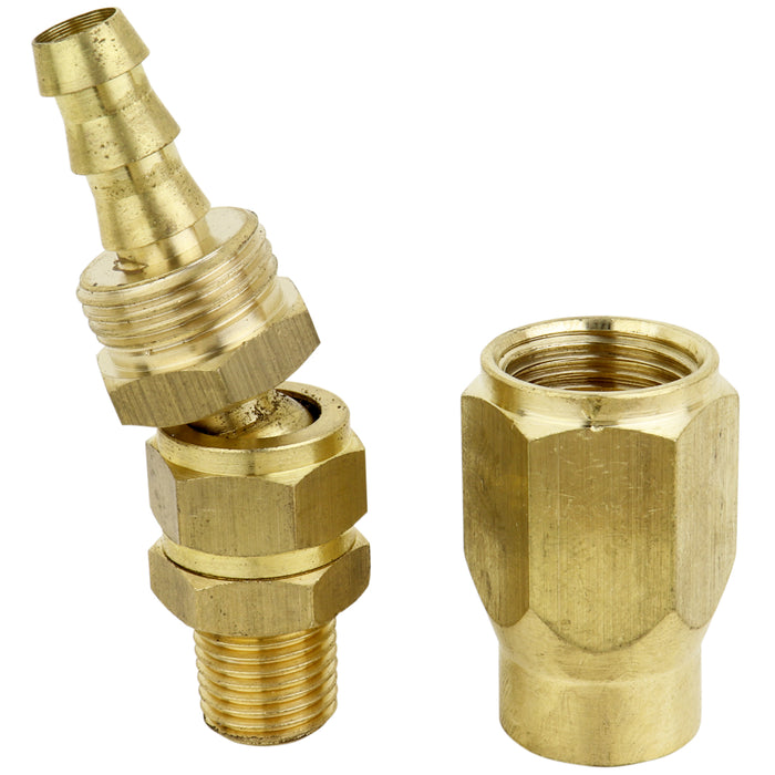 ULR Hose 3/8" Air Hose Assembly Repair Fitting - 1/4" MNPT Swivel