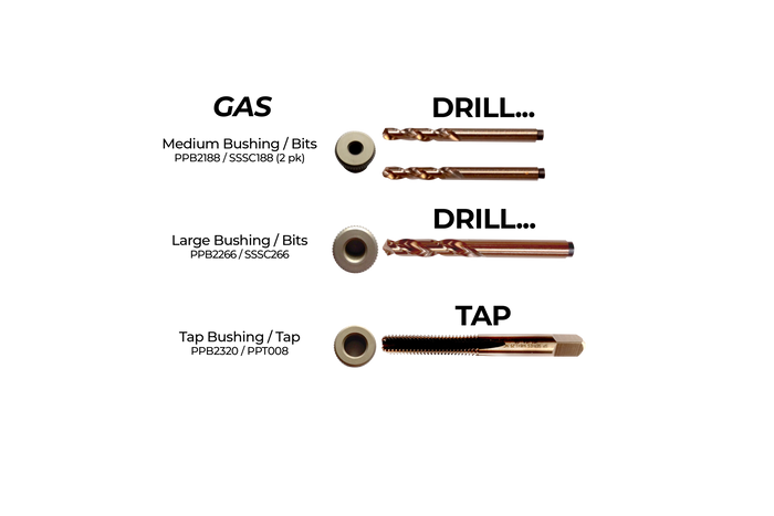 Upgrade Kit to Extractorless Broken Bolt Repair: Drill Bit, Bushing Tap ProKit - Gas/Diesel Engines