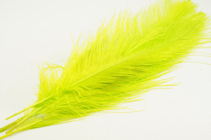 UV2 Raptor Hackle in fluorescent chartreuse – vibrant, eye-catching feathers ideal for high-visibility streamers and steelhead flies.