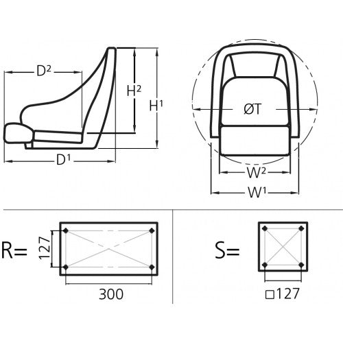 BOAT SEAT "FIRST MATE" FOLDABLE - bosunsboat