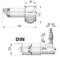 VETUS WIPER MOTOR  - Self Parking 2 Speed with Tapered End Spindle