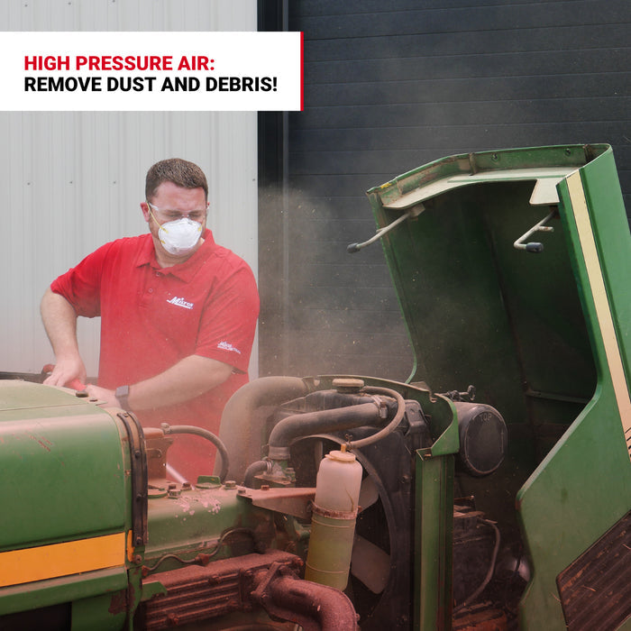 Water and Air Industrial Power Wand removing dust, cleaning radiator, cleaning heavy equipment