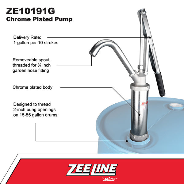 ZE10191G - Chrome Plated Pump
