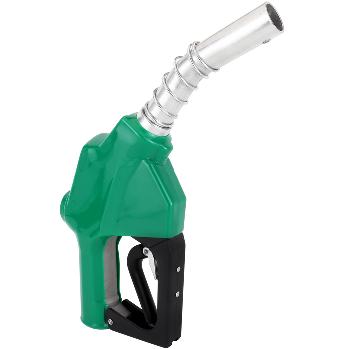 ZE1549 - Green Fuel Nozzle with Curved Spout (3/4) Inlet