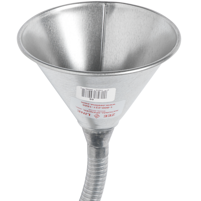 ZE86W - Funnel with Screen & 14 inch Flexible Metal Spout